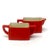 Mid-Century Modern Mid 20th Century Danish Modern Bright Red Glazed Ceramic Creamer & Sugar Bowl Set For Sale - Image 3 of 11