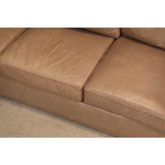 Century Furniture Leather Sectional Sofa For Sale - Image 9 of 18