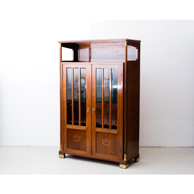 Brown Art Nouveau Book Cabinet, 1905 For Sale - Image 8 of 18