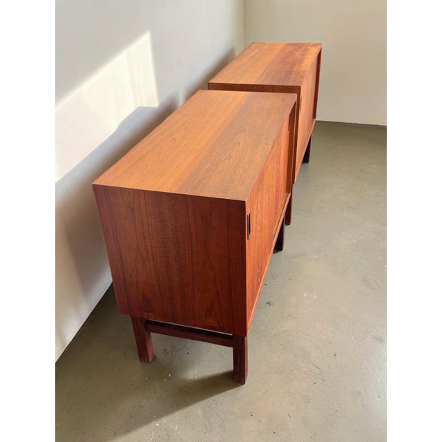 Vintage Danish Teak Sideboard with Sliding Doors, 1960s For Sale - Image 9 of 18