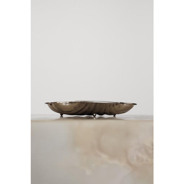 Silver-Plated Shell Dish For Sale - Image 3 of 5