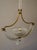 Glass Vintage Italian Art Deco Brass Chandelier with Glass Leaves attributed to Ercole Barovier for Barovier&Toso, 1940s For Sale - Image 7 of 14