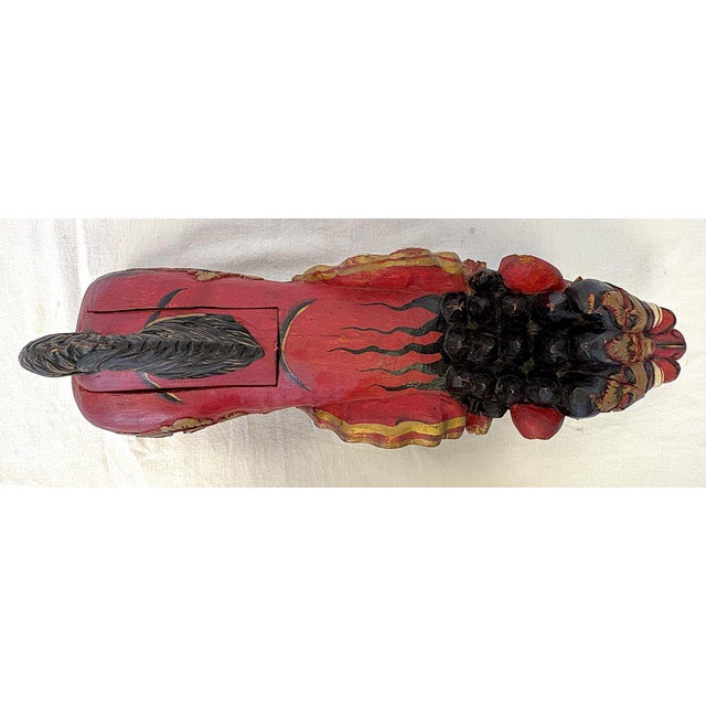 Balinese Carved Wood Singa Lion Sacred Ritual Box From Takashimaya New York C1983 For Sale In West Palm - Image 6 of 12