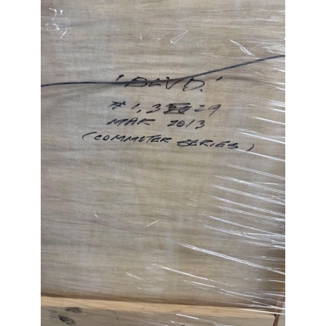 Textile Pair of “Commuter Series” Paintings by Harold Braul For Sale - Image 7 of 7