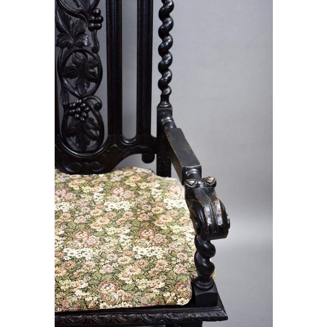 Antique Carved Throne Chairs, 1890, Set of 2 For Sale - Image 10 of 16