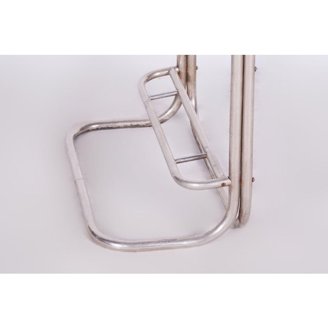 Silver Vintage Bauhaus Wall Shelf in Chrome-Plated Steel, 1930s For Sale - Image 8 of 9