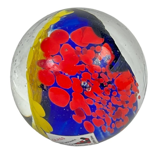 1980s 1980s European Glass Paperweight by Atelier Beranek For Sale - Image 5 of 5