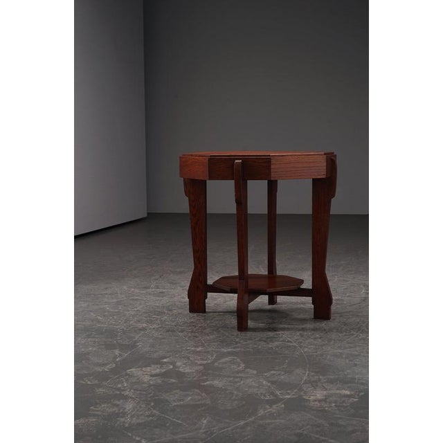 Wood Amsterdamse School Side Table, 1930s For Sale - Image 7 of 14