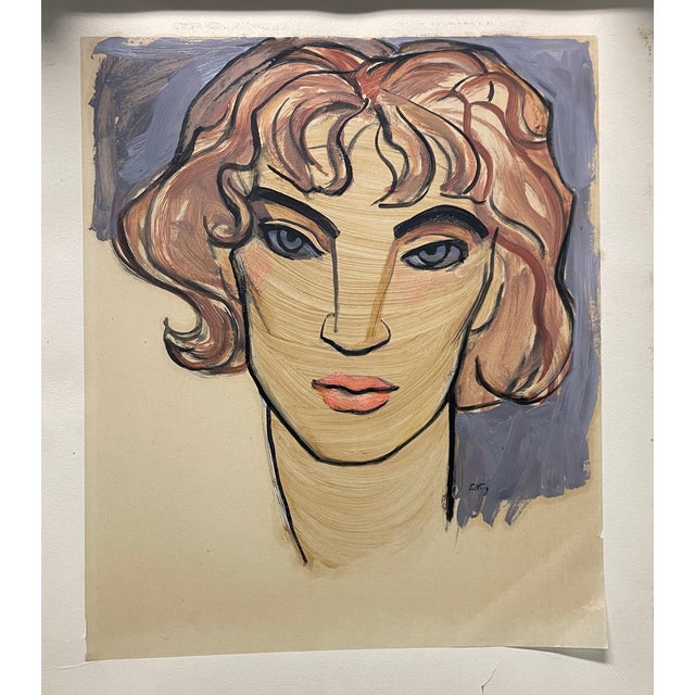 1960s Emlen Etting Portrait of a Man For Sale - Image 4 of 5