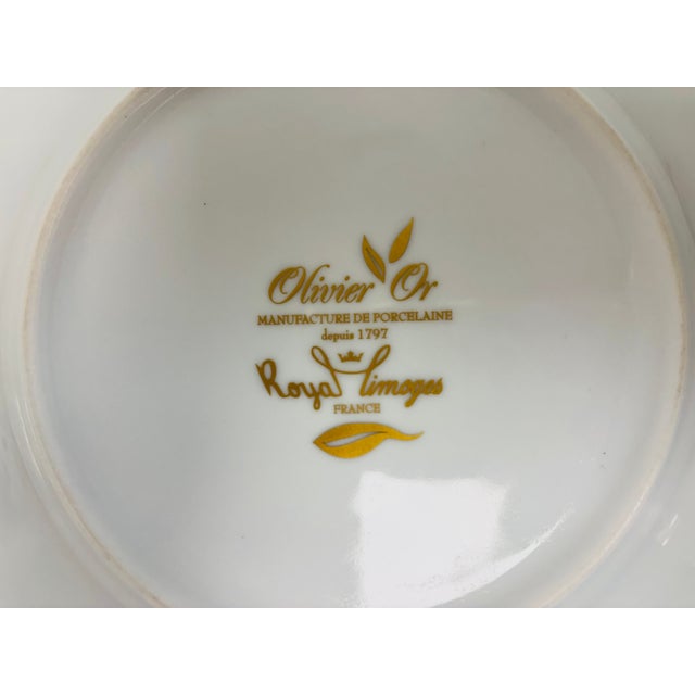 Metal Limoges 'Olivier Or' Salad Plate For Sale - Image 7 of 7