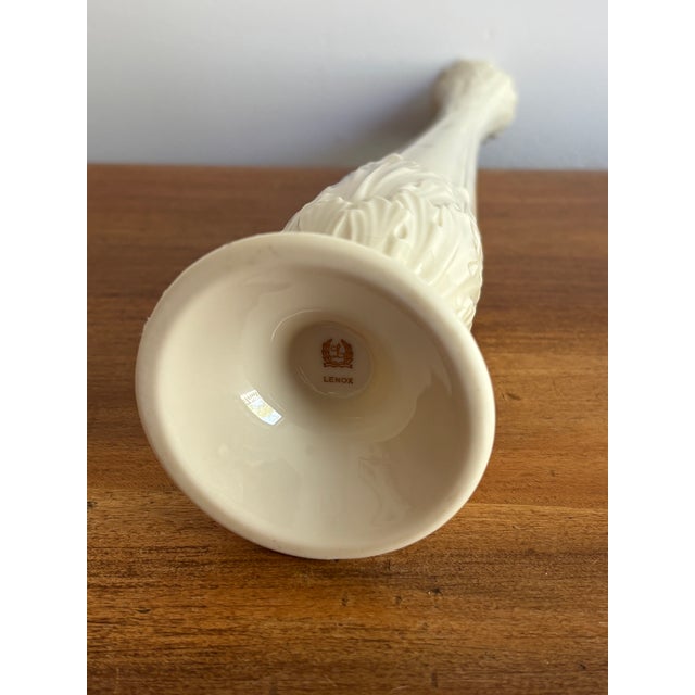Lenox 1980s Lenox Florentine Collection Ivory Bud Vase For Sale - Image 4 of 5