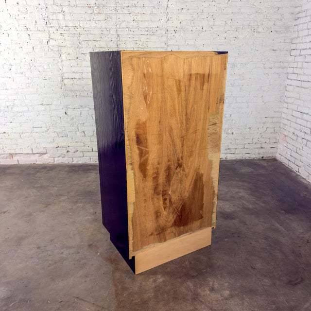 Mid 20th Century Mid to Late 20th Century Modern Campaign Henredon Black Narrow Chest of Drawers or Lingerie Cabinet For Sale - Image 5 of 18