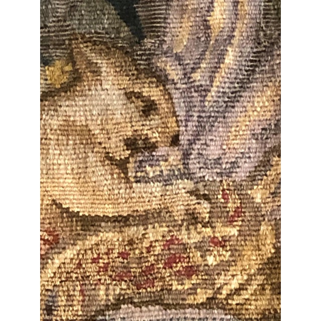 Textile 18th Century Small Fruit and Floral Green Yellow Red Tapestry, 1780s For Sale - Image 7 of 14