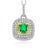 2000 - 2009 18 Karat Two-Tone Gold Emerald Double Row Diamond Pendant With 16" Chain For Sale - Image 5 of 7