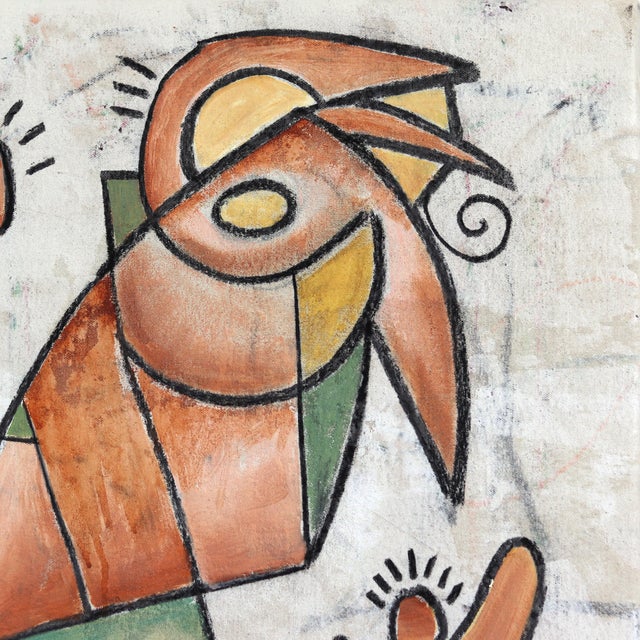 Abstract Make It Rain - Tall Colorful Abstract Organic Shape Art on Canvas Original Artwork by Rue Bootay For Sale - Image 3 of 9