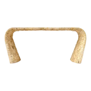 1970's Maitland-Smith Tessellated Fossil Stone Console