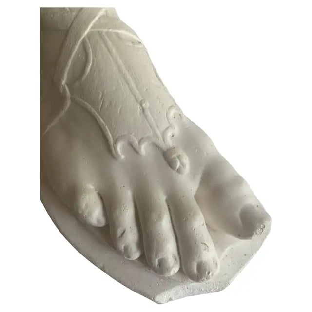Cream Classical Plaster Hermes Foot Sculpture by D Brucciani & Co, London For Sale - Image 8 of 13