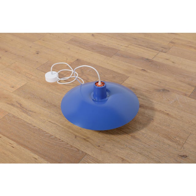 Blue Mid-Century PH4 Pendant Lamp by Poul Henningsen for Louis Poulsen, Denmark, 1960s For Sale - Image 8 of 18