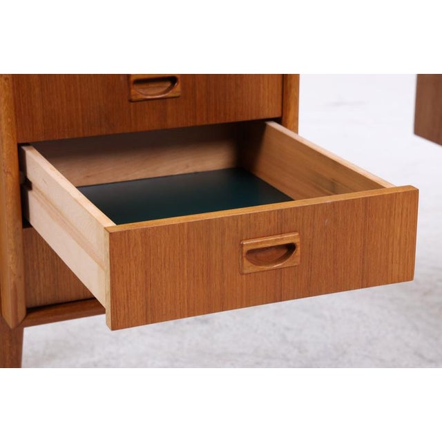 Mid-Century Teak Desk with 3 Drawers For Sale - Image 9 of 18