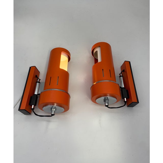 Orange Wall Lamp attributed to Reggiani, 1970 For Sale - Image 6 of 6