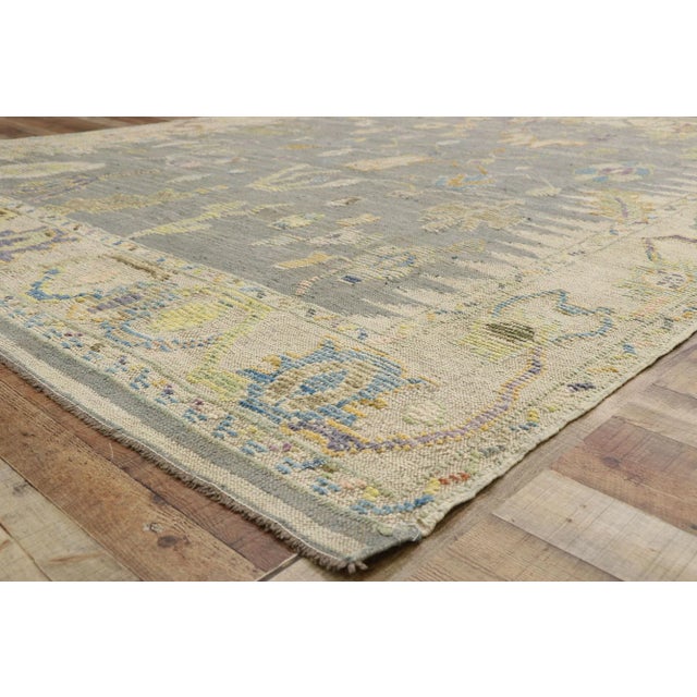 Vintage Pastel Turkish High-Low Rug, 08'05 X 10'07 For Sale In Dallas - Image 6 of 9
