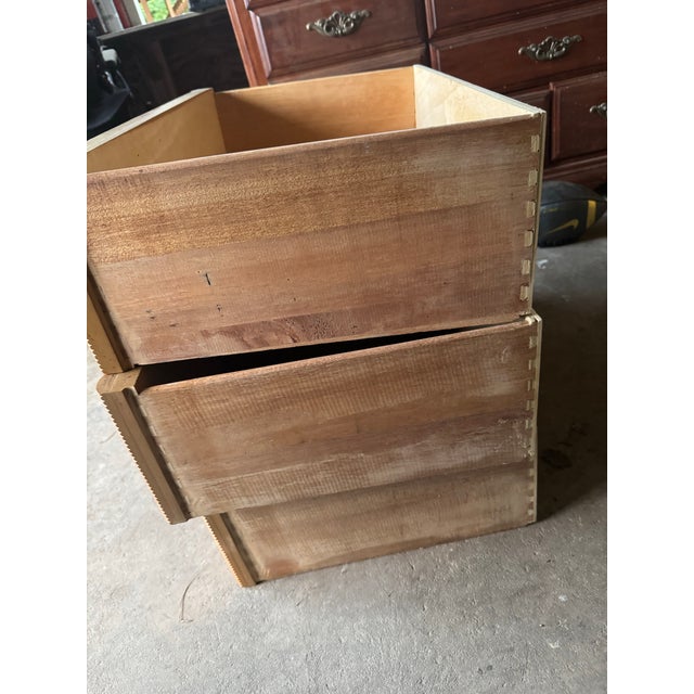 1970s Dixie Wicker Weave Wooden Double Dresser For Sale - Image 11 of 12
