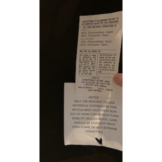 Chateau d'Ax Italian Leather 3 Seater Sofa Y2k For Sale - Image 14 of 15