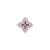 Art Deco Elegant Clover Cluster Ring With Pink Cubic Zirconia in 925 Silver – Size 5 For Sale - Image 3 of 10