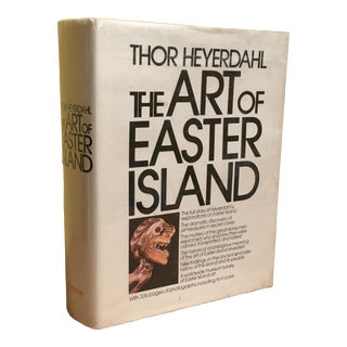 1970s Huge Thor Heyerdal Book "Art of Easter Island" With Illustrations and Covering For Sale