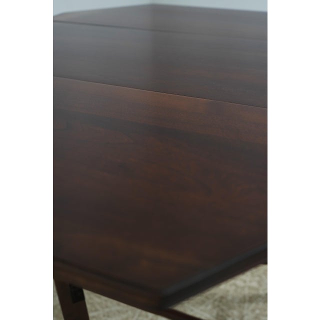 Pair Ethan Allen Georgian Court Cherry Drop Leaf End Tables For Sale - Image 10 of 18