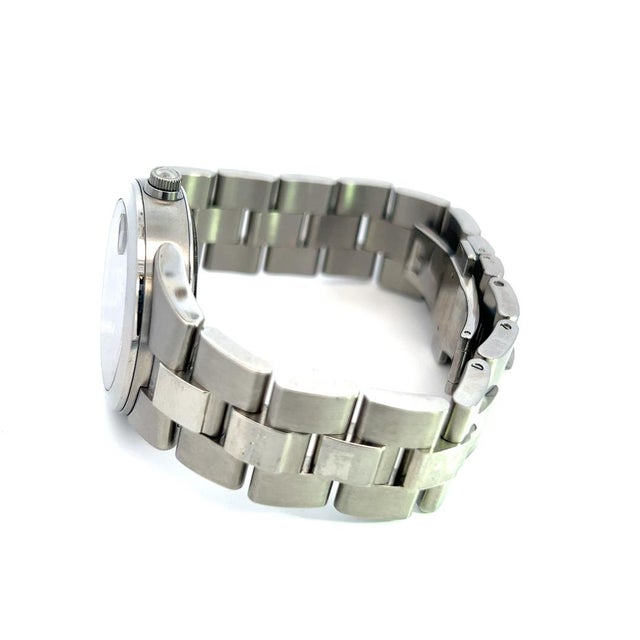 Abstract 1990s Concord Estate Mariner Sapphire Crystal Watch 7" Stainless Steel For Sale - Image 3 of 7