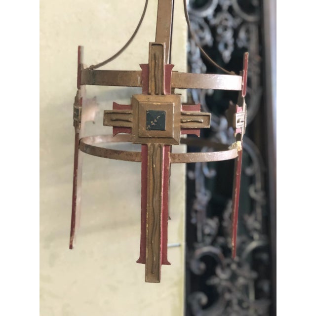 Copper Spanish Light Art Deco Pendant Lights - a Pair For Sale - Image 8 of 13