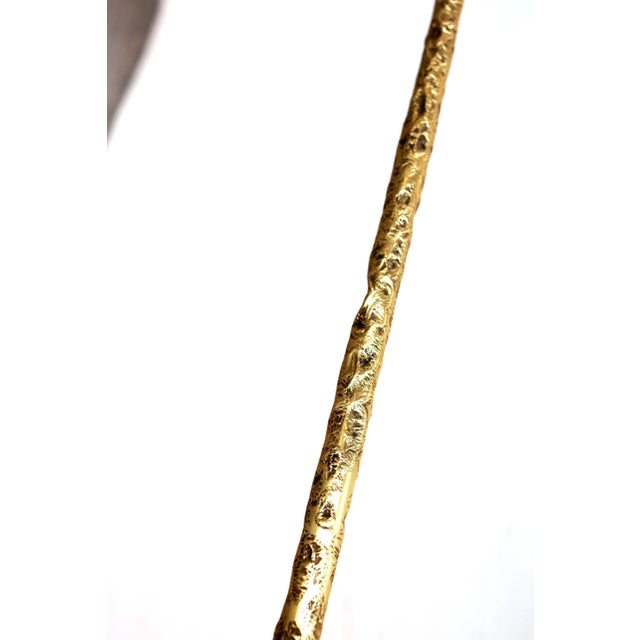 Gold Sculptural Brass Floor Lamp Howl by Morghen Studio For Sale - Image 8 of 11