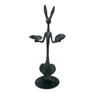 Attributed to Thomas Molesworth Rabbit Brutalist Iron Sculpture For Sale