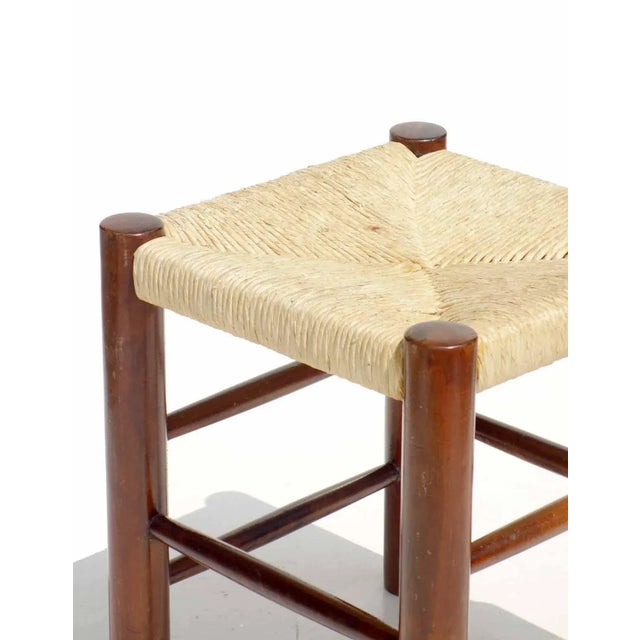 Dordogne Wicker Stool by Charlotte Perriand for Robert Sentou, 1960s, in Very Good conditions. Designed 1960 to 1969 I...