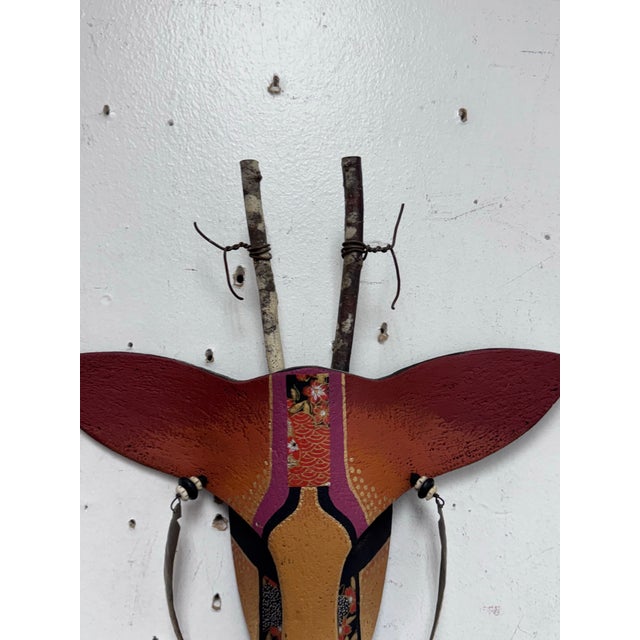 Early 21st Century Hilary Handcrafted Clay Animal Wall Mask For Sale - Image 5 of 12