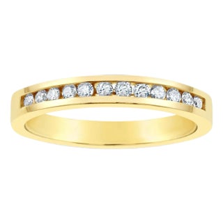 One Third Carat Channel Set Diamond Band, Size 6.5 For Sale