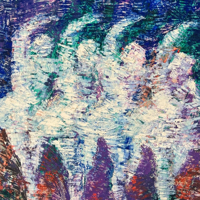 1960’s abstract expressionist dancing figures painting. signed, dated and framed. Frame is original and doesn’t include...