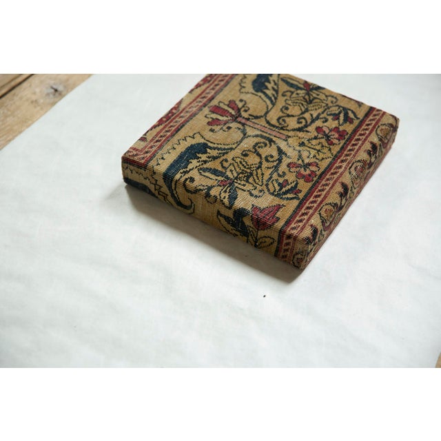 Contemporary Decorative Cork Board Antique Kerman Rug Fragment Art For Sale - Image 3 of 9