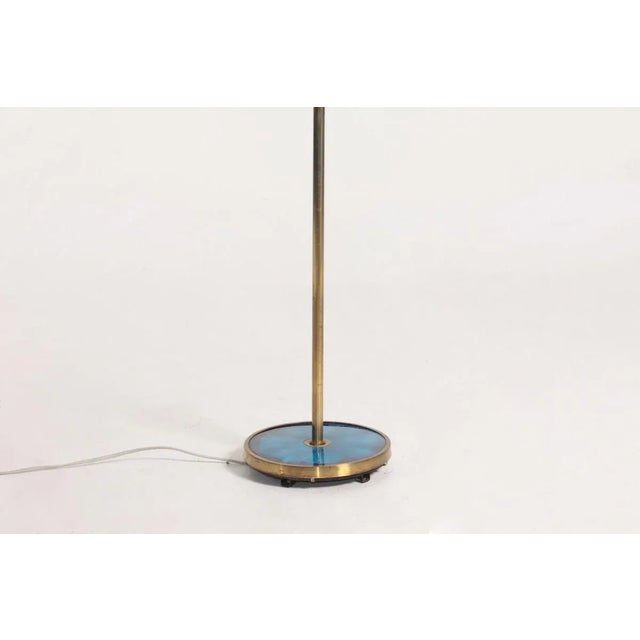 Mid-Century Modern Brass & Enamel Floor Lamp, 1960s For Sale - Image 3 of 7