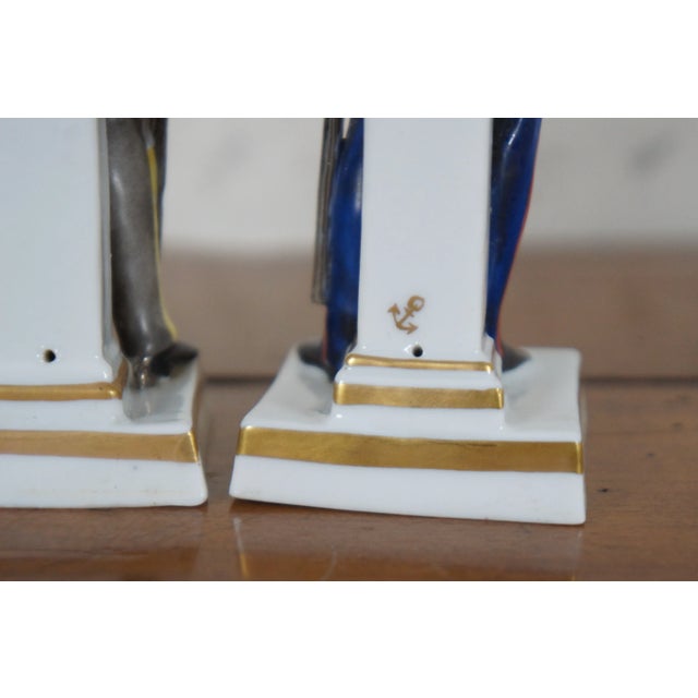 Ceramic Antique A.J. Uffrecht & Co Germany Porcelain Soldier Figurines - Set of 3 For Sale - Image 7 of 13