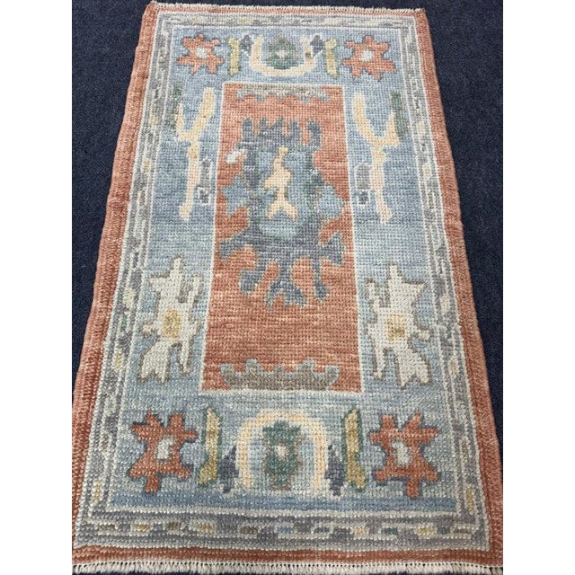 Turkish Oushak Rug 2'1" x 3'5" For Sale In Houston - Image 6 of 6