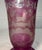 Antique Handmade Engraved German Purple Cut to Clear Glass Vase Cup Chalice For Sale In New York - Image 6 of 10