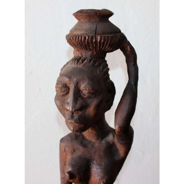 Mid-Century Modern Italian Sculpture of the African Women For Sale - Image 3 of 5
