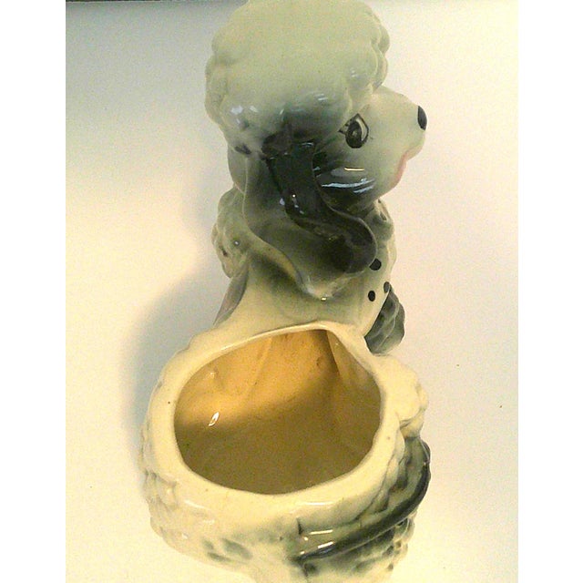 Ceramic Ceramic Poodle Shawnee Dog Planter Hand Painted Porcelain Puppy Usa VTG MCM 1950s For Sale - Image 7 of 9