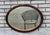19th Century Victorian Oval Oak Wall Mirror Beveled Edge Antique Glass For Sale - Image 4 of 11