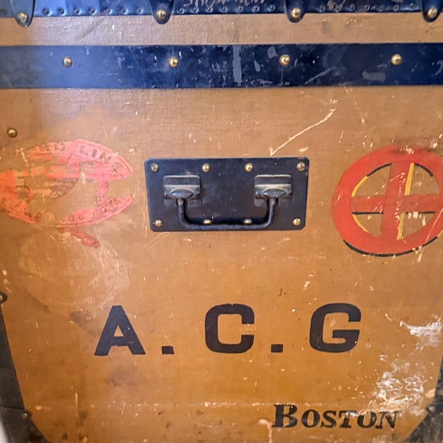 Antique Goyard Steamer Trunk For Sale - Image 12 of 17