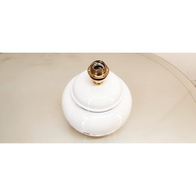 Ceramic Lamp with Floral Decorations, in Very Good conditions. Designed 1980 to 1989 European Plug (up to 250V).The wiring...