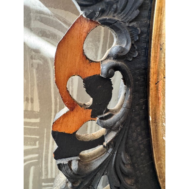 Wood Late 19th Century Large Victorian Oval Portrait in Ornate Gesso Frame For Sale - Image 7 of 10