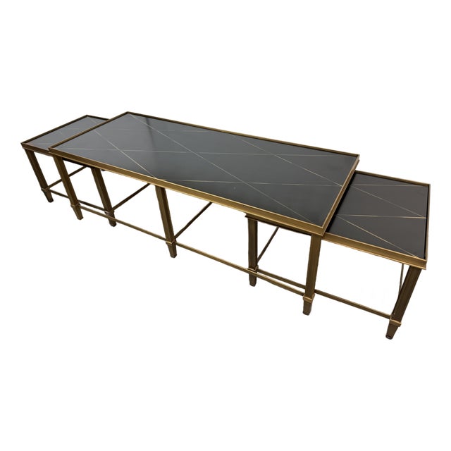 Italian Vintage Nesting Coffee Table Set, Set of Three For Sale